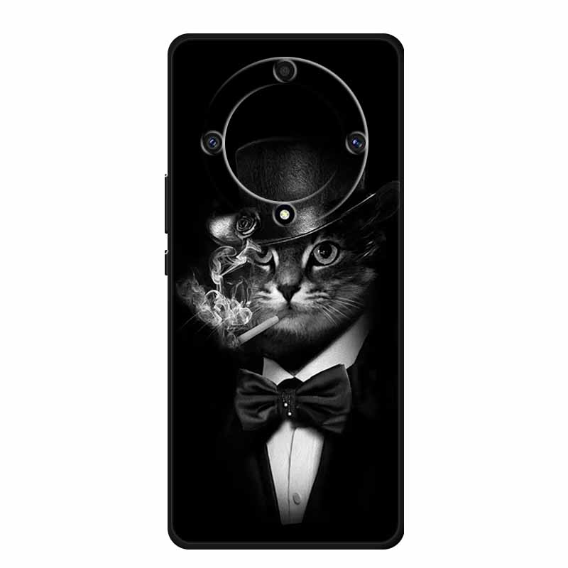 For Honor X9a 5G Cover RMO-NX1 HonorX9a Soft TPU Silicone Painted Cat Phone Case for Huawei Honor X9A Coque Bumper X 9A X9 A Bag