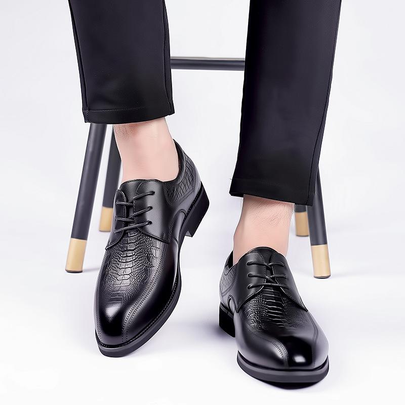 Pantofi pentru bărbați, strat superior în relief, piele de vacă, cu șireturi, lucrați manual, piele naturală, pentru bărbați, britanici, ocazional de afaceri, pantofi din piele, modă pentru bărbați