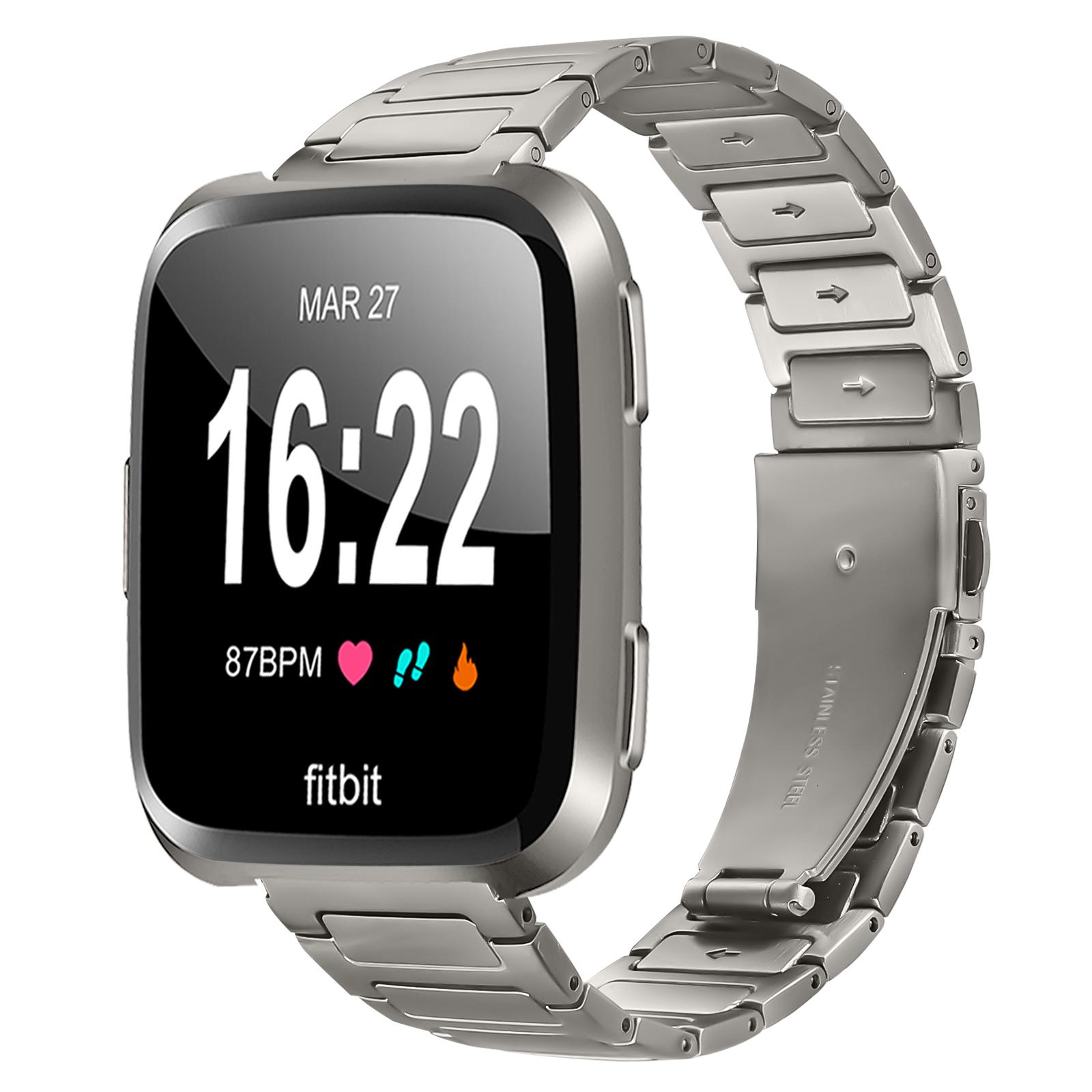 

Metal Watch Band for Fitbit Versa 2/Versa Lite/Versa Adjustable Watch Strap Titanium