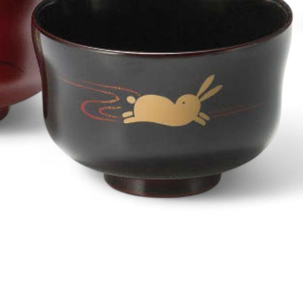 J-kitchens Set of 2 Lacquerware Bowls, Hand-Painted, Made in Japan, PID-529326