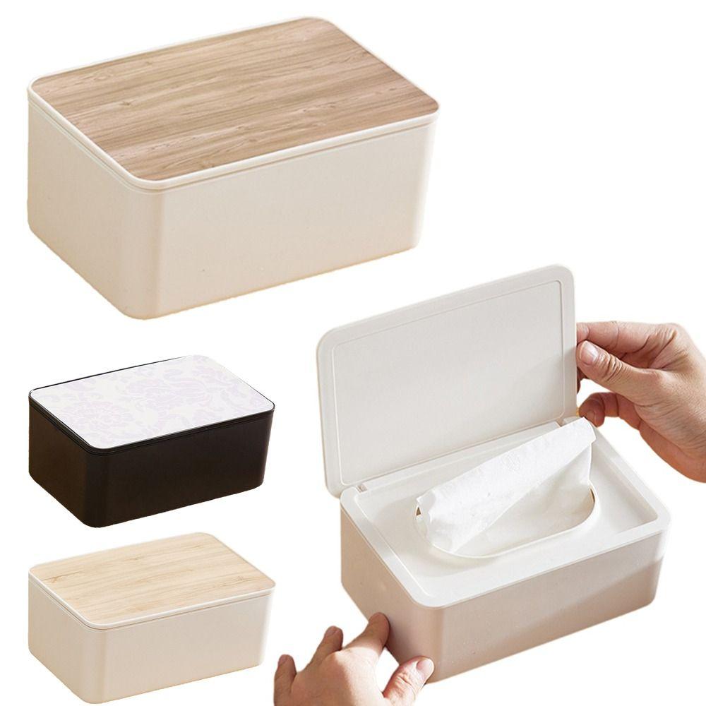 Pull-out Sealed Wet Tissue Case With Lid Wet Wipes Container Wet Wipes Storage Box  Bedroom