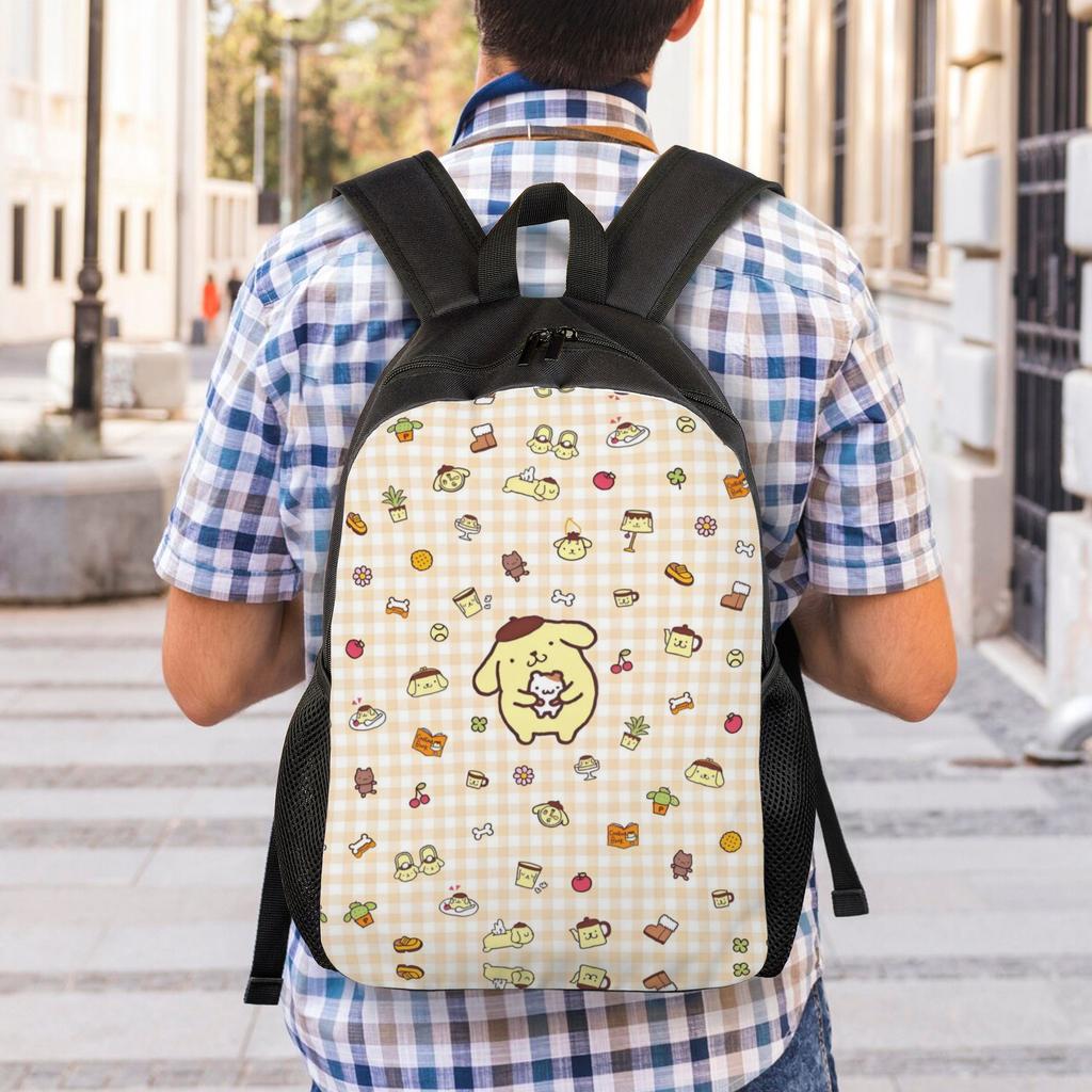 P-Pompompurines Laptop Backpack Men Women Basic Bookbag for School College Students Dog Cartoon Bags