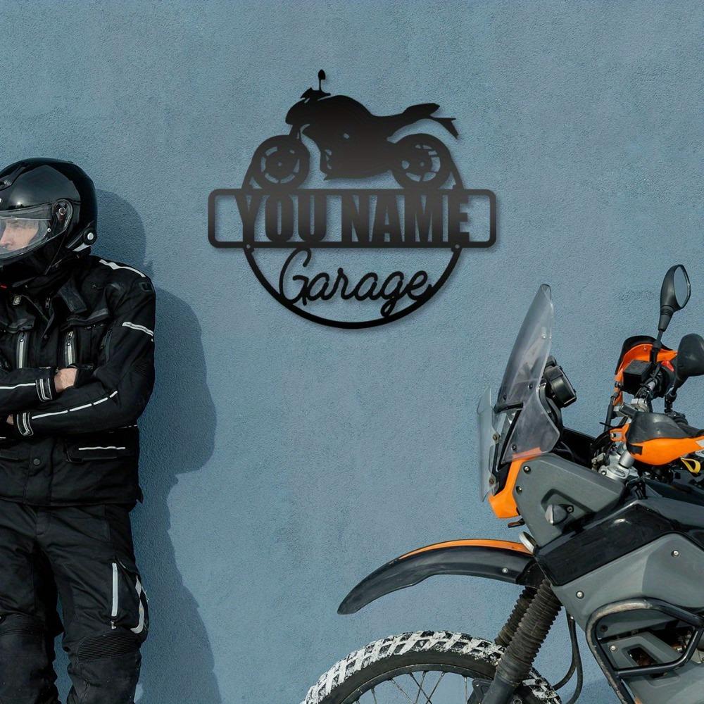Metal Sign Bike Garage Wall Decor Personalized Nameplate Housewarming Gift