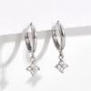 Sweet Fashion Personality Simple Women's Copper Ear Buckle Flower Pendant Earrings