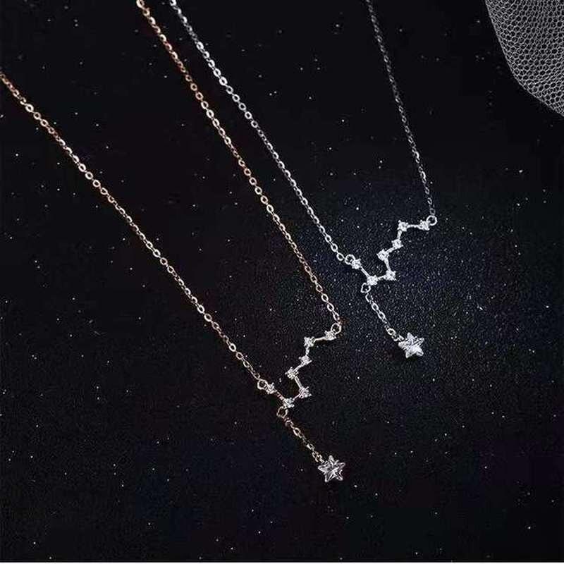 Female New Big Dipper Necklace Fashion Personality Light Luxury Niche Design Sense Tassel Exquisite Clavicle Chain