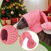 Fashion Stretchy Dog Knitted Hat Cozy Ears Cover Dog Headgear with Ball Warm Pet Head Wrap Cold Weather Walking