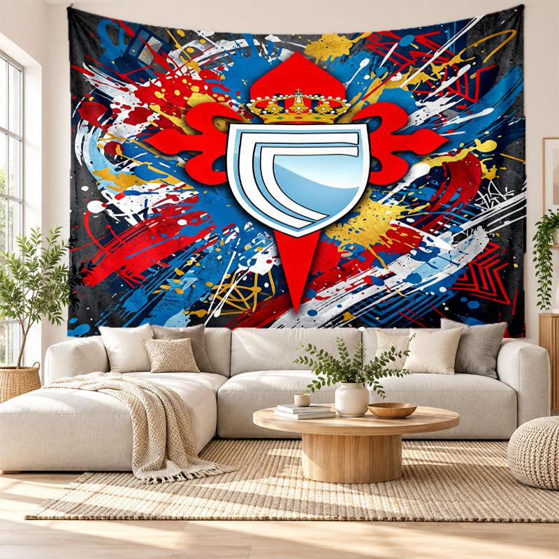 Celta Vigo FC Wall Tapestry, Soft Fabric Wall Hanging, Decorative Backdrop For Bedroom Home Wall Art