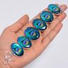 Marvellous Top Grade Qualite 100% Natural Dichroic Glass Oval Shape Ethnic Style Handmade Jewelry 925 Steling Silver Bracelet 7-9" WSJ-5152