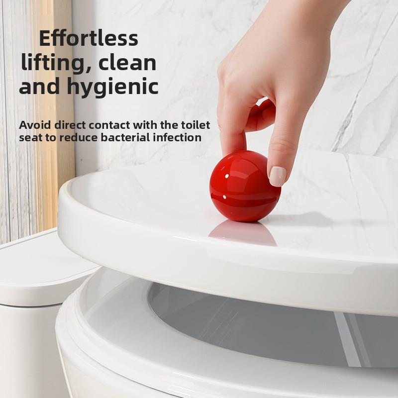 Small Ball Smiling Face Round Ball Household Toilet Seat Lid Opener, Anti-dirt Lid Opener, Toilet Seat Lift
