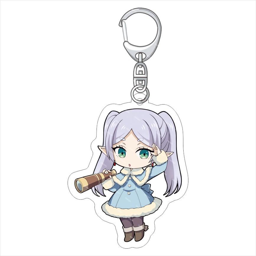 Cute Anime Frieren Beyond Journey's End Sein Frieren Fern Stark Aura Acrylic Keychain Peripherals Backpack Pendant Gift 6CM