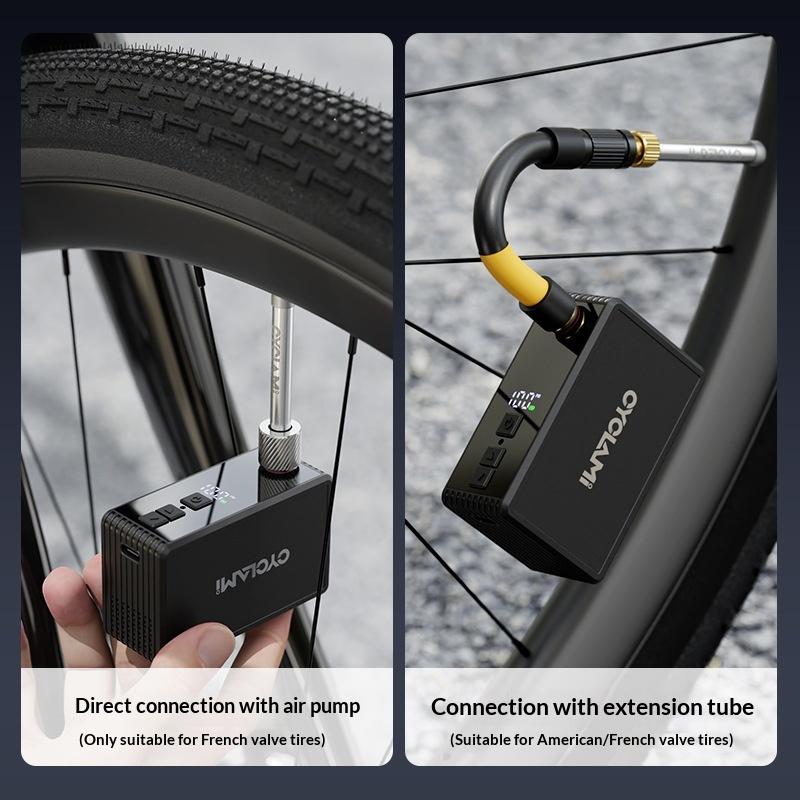Portable Electric Bike Tire Pump High Pressure 150Psi With Digital Display And Type C Charging For Mountain Bike Road Bike Fv Av