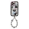 Playful Cats Suitable for 14ProMax Mobile Phone Case Apple 13 Graffiti Cute Bracelet Iphone16 Hard 15 Magnetic Suction
