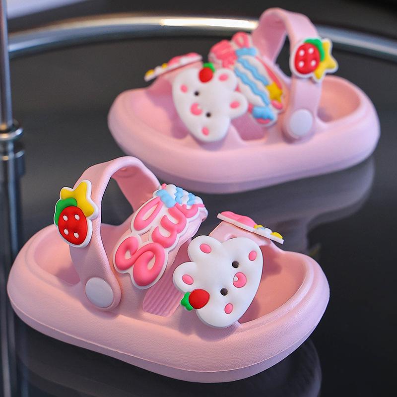 Girls Sandals Children Summer Baby Indoor Soft Bottom Infant Anti-slip Rabbit Slippers Boys Soft Bottom Sandal Slippers