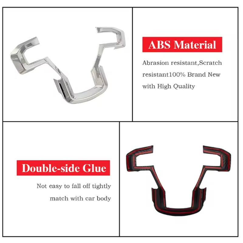 Car Steering Wheel Panel Sticker Cover Decoration Trim for Ford Raptor F150 F-150 F 150 2015- Accessories