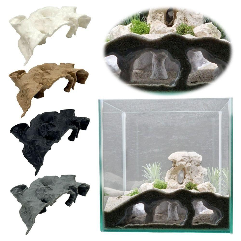 Langlebige 3D-Druck Kies Tunnel Höhle Ruhe Sicherer Fischtank Unterirdische Höhle Fisch Versteck Steine Haus Fischtank Dekoration