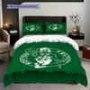 Biancheria da letto con spirito di squadra dei Boston Celtics(1 * copripiumino + 2 * federa, senza nucleo)Regalo di compleanno di Natale Copripiumino e federa