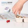 4-Compartment Bento Lunch Box Transparent Lid No BPA - Durable Meal Prep Container For Adults | Ideal For Work Travel & Healthy Eating