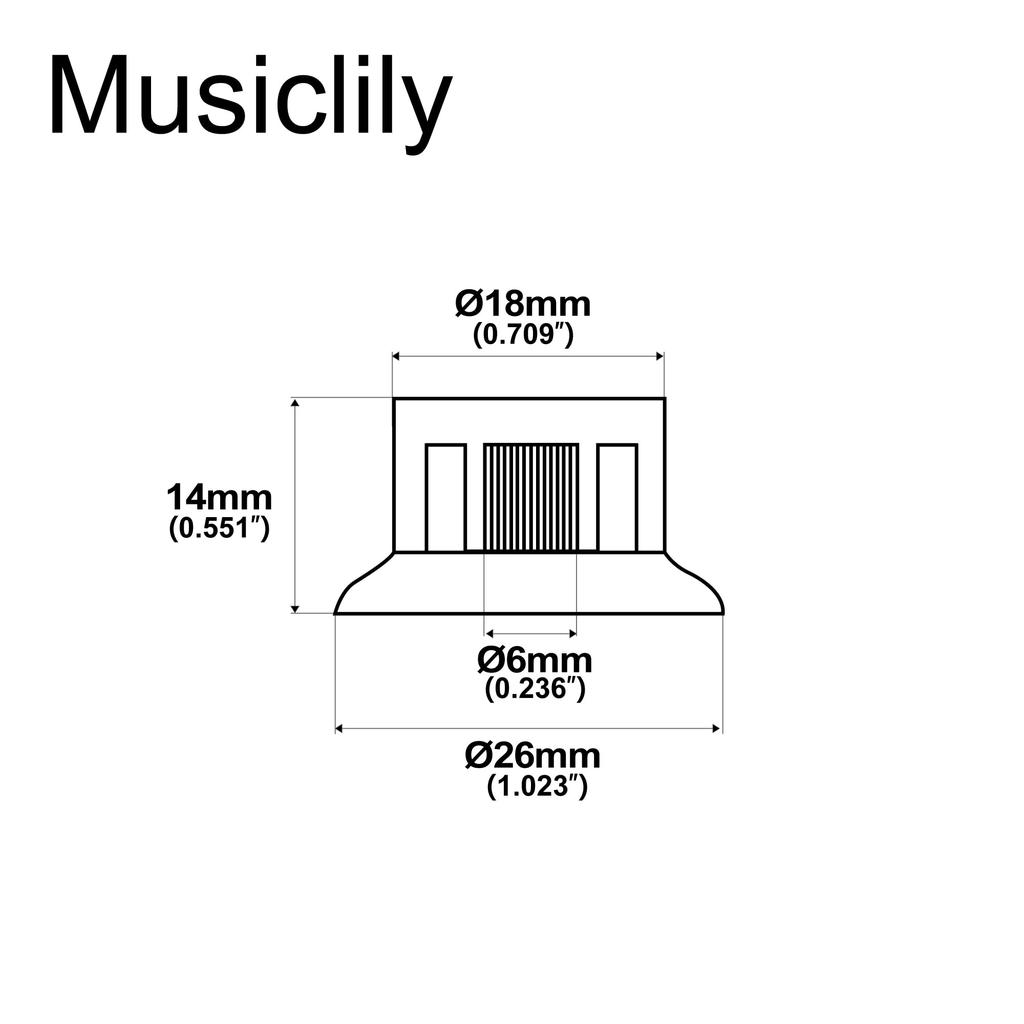 Musiclily Pro Inch-Standard Guitar Reflector Knobs, 2 Volume, 2 Tone, for USA Les Paul SG, Amber/Silver Top (Set of 4)