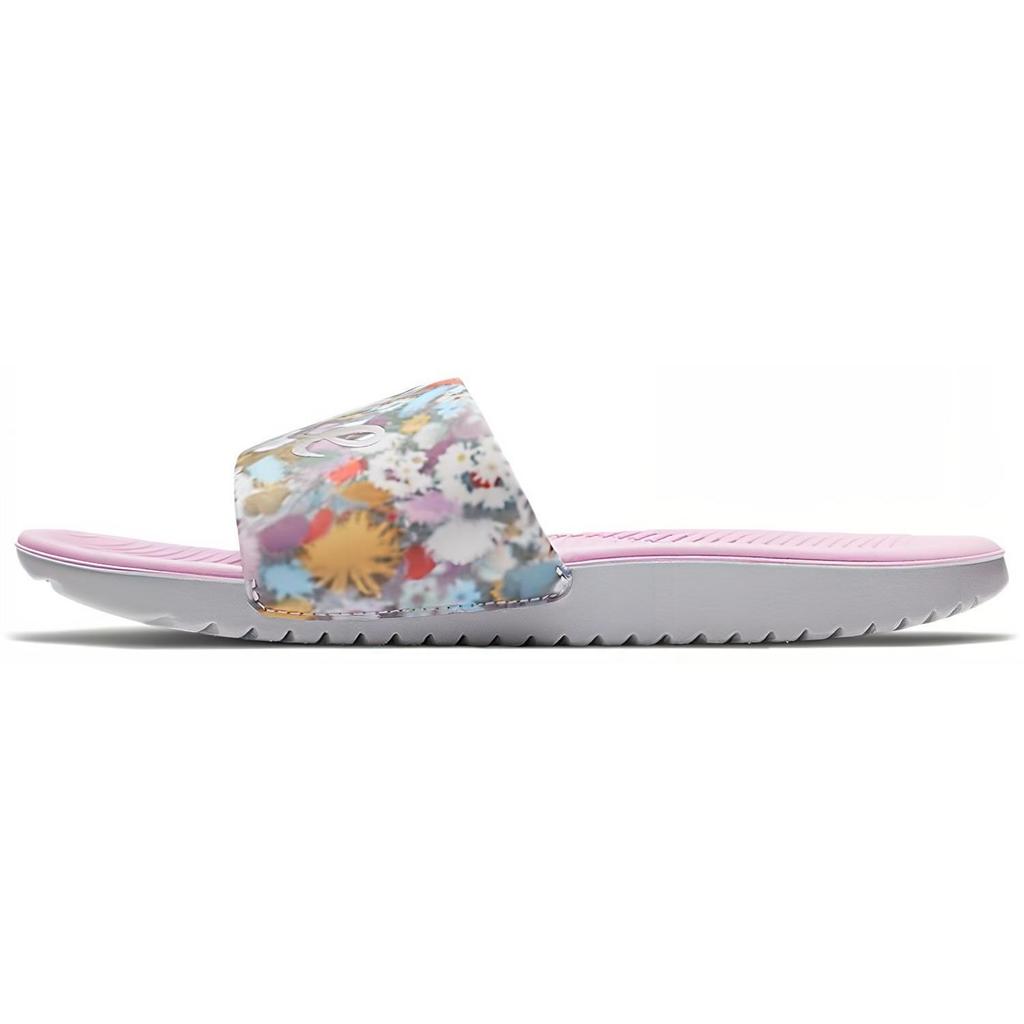 Nike Kawa Floral Comfortable Casual Non-Slip Kids Slippers Kids Slippers White Pink CN8623-001