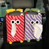 Funny Stripe Small Monster Car Tissue Case Storage Box Cartoon Paper Napkin Holder for Car Hanging Paper Tissue Bag Napkin Case