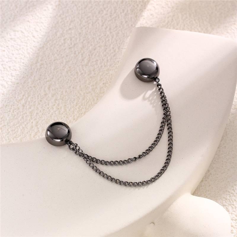 Magnetic No-Sew Sleeve and Trouser Fixing Buckle with Anti-Slip Chain