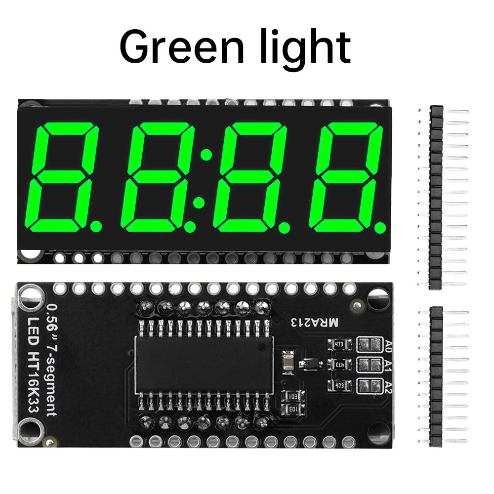 HT16K33 LED-Anzeigemodul 0,56” 4-Bit 7-Segment-Anzeigemodul Uhrmodul Grün Rot Weiß Gelb Blau Anzeige
