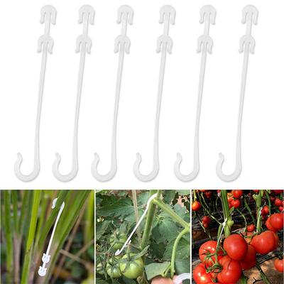 50/100 pezzi Ganci a J per Frutta Pomodorino Gancio per Orecchio Supporto per Piante da Orto Pomodoro Vite Fissaggio Rapido Clip Fibbia Fissaggio Grigliato