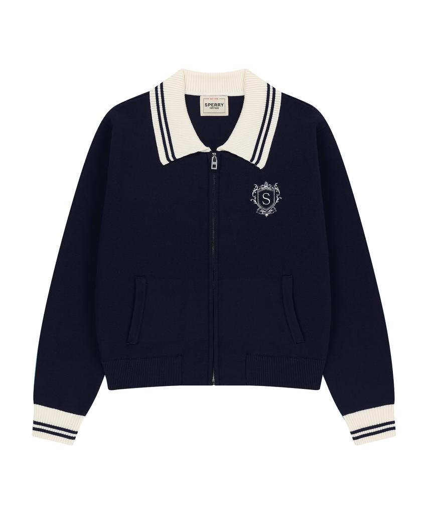 SPERRY Heritage Knit Zip-Up Jacket_Navy [Sprn_0001]
