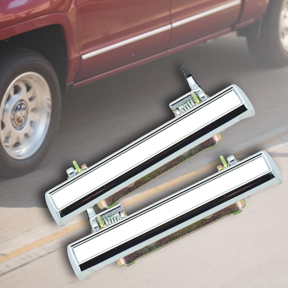 1Pair Exterior Door Handles 77023 77013 Outer Outside Chrome Door Handle Set Left & Right for Caprice Impala 1971-1976