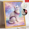 5D Pearl Kit Pearl Cat Design DIY Enamel Art for Living Room Bedroom Wall Decoration Handmade Gift