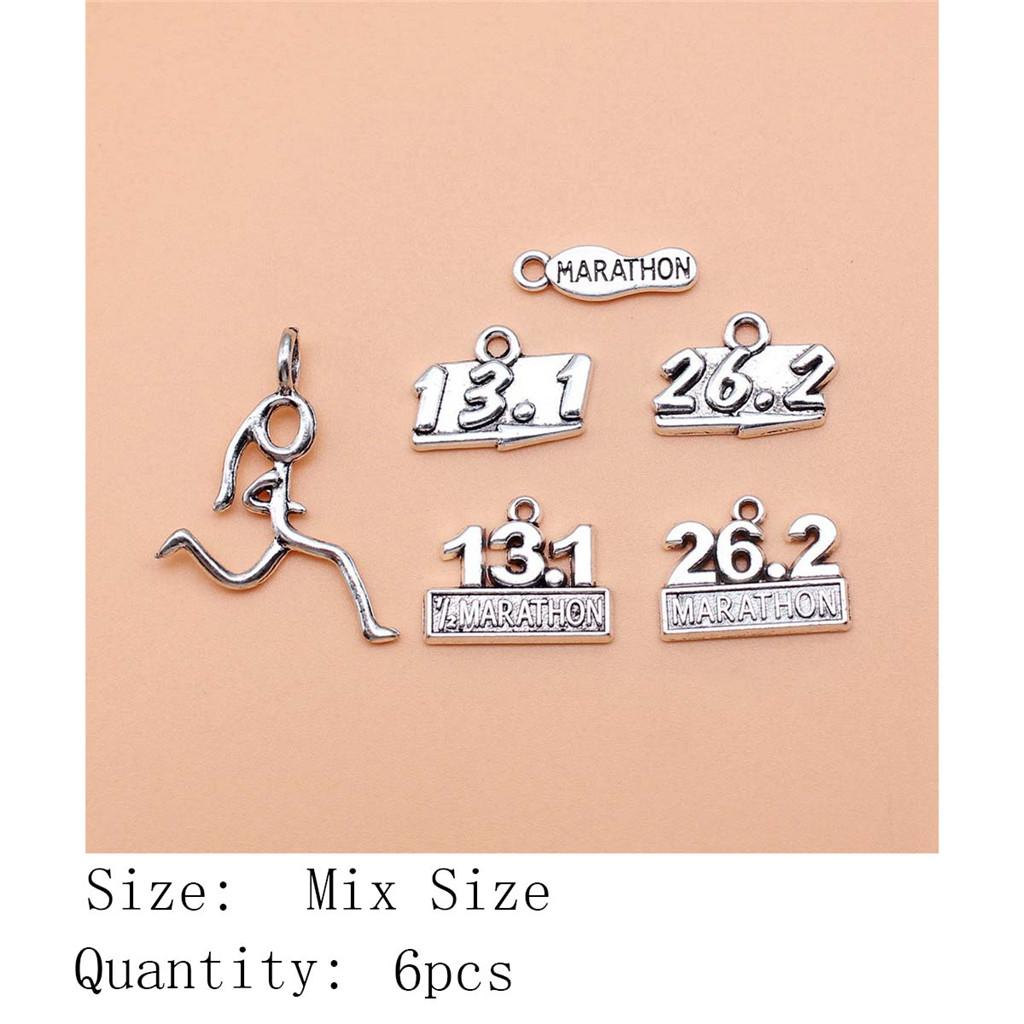 New Year's Day Aesthetic Jewelry Charms Study Sports Mixed Set Charms Pendant Women's Bag Bracelet Pendant
