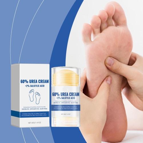 60% Urea Cream for Foot Use - Softens Dead Skin Cells, Naturally Exfoliates, and Provides Excellent Moisturizing Properties for Dry, Cracked Skin. Ide