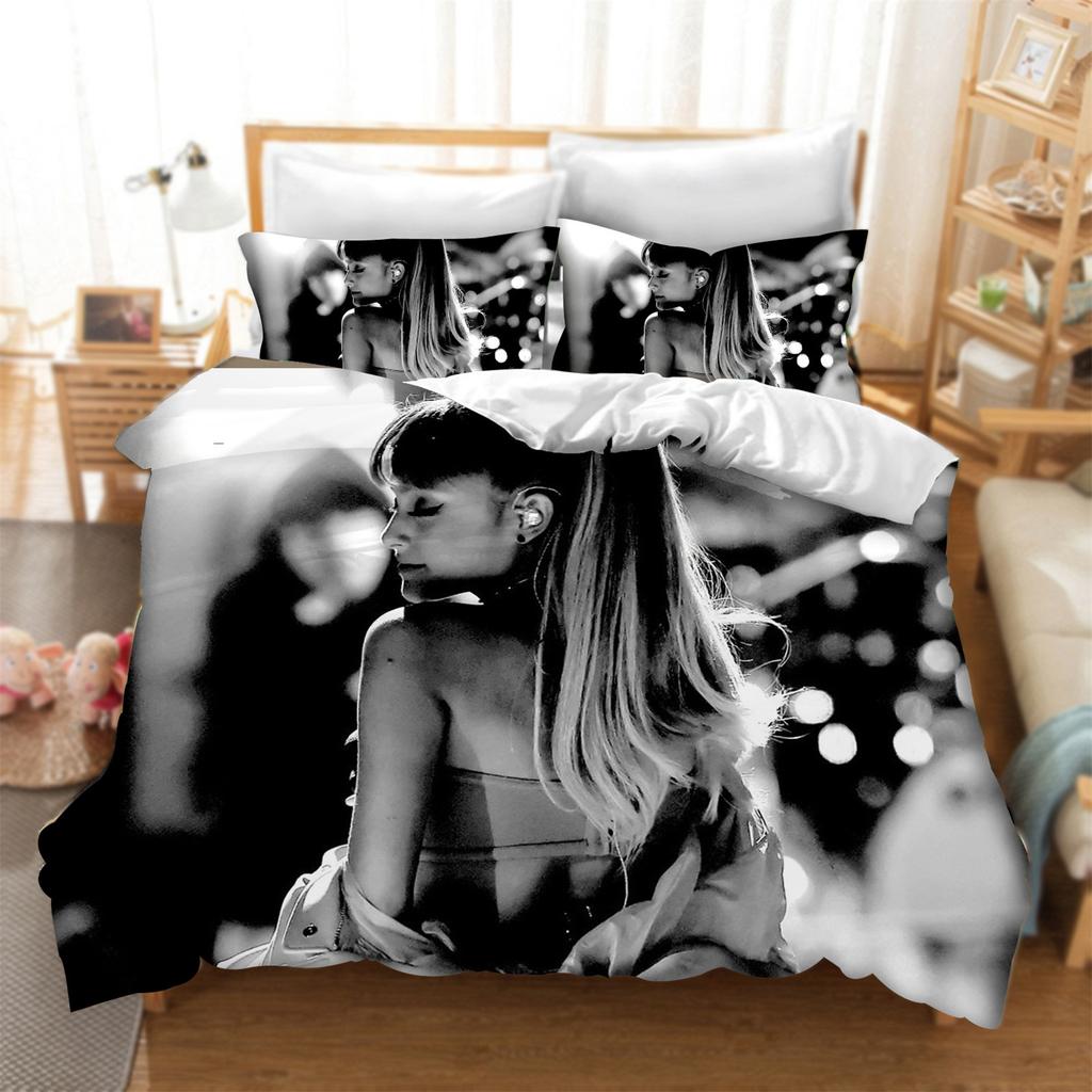Pop Singer Ariana‑Grande 3D Printed Bedding Set Duvet Cover Pillowcase Bedroom Home Decor