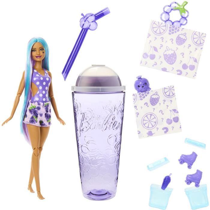 Barbie®-Pop Reveal Série Fruit-Poupée parfum jus de raisin pétillant HNW44