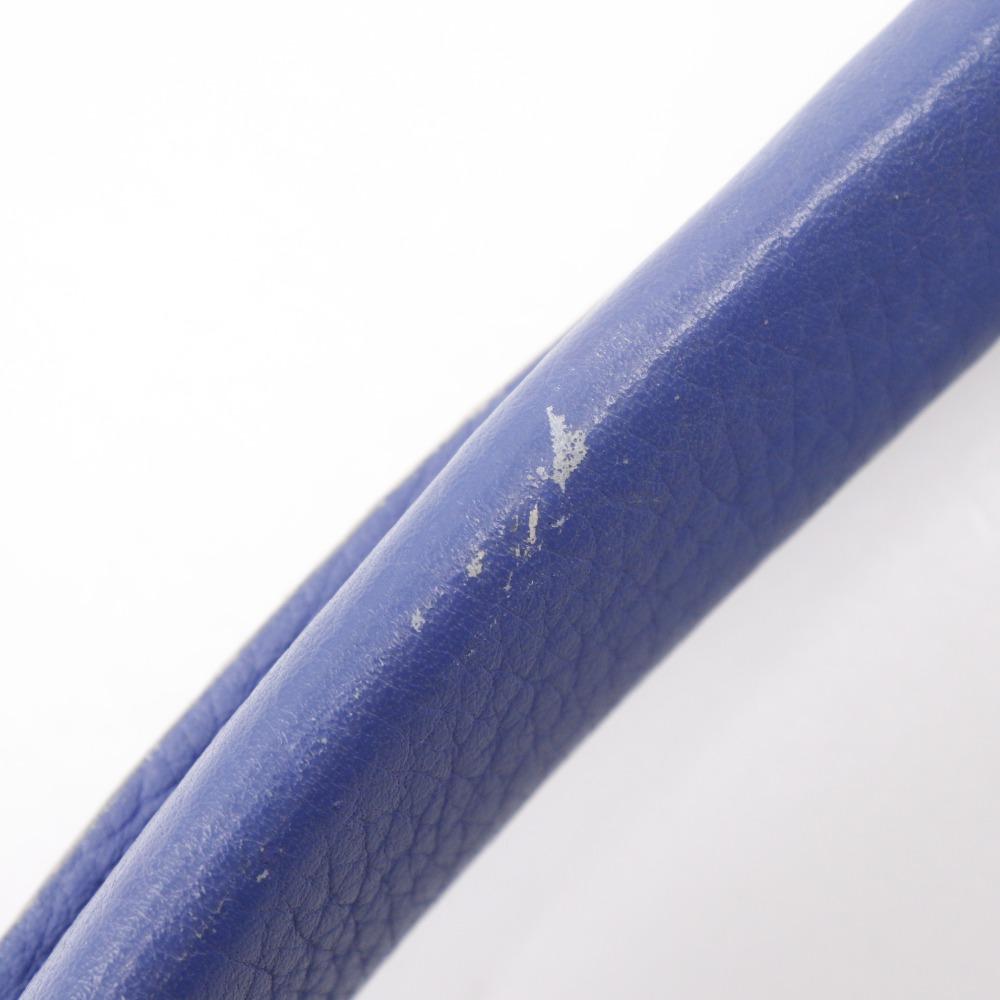 LOUIS VUITTON CAPCSINE MM Handbag Parnasea Blue / white/Taurillon Clemence Leather Women Used