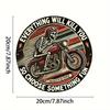 1 Piece Retro Tin Sign Metal Wall Art Decor for Office Living Room Courtyard 20x20 cm