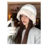 Women S Plush Earmuff Knit Hat Autumn Winter Warm Loose Fit Cold Hat