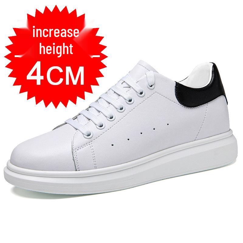 Men s Summer British Style 10cm Height Increasing White Casual Sports Shoes 37