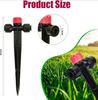 360° Adjustable Drip Emitters, Push-to-Fit Irrigation Sprinklers for 1/4" Tubing, Easy Installation Water Flow Drippers