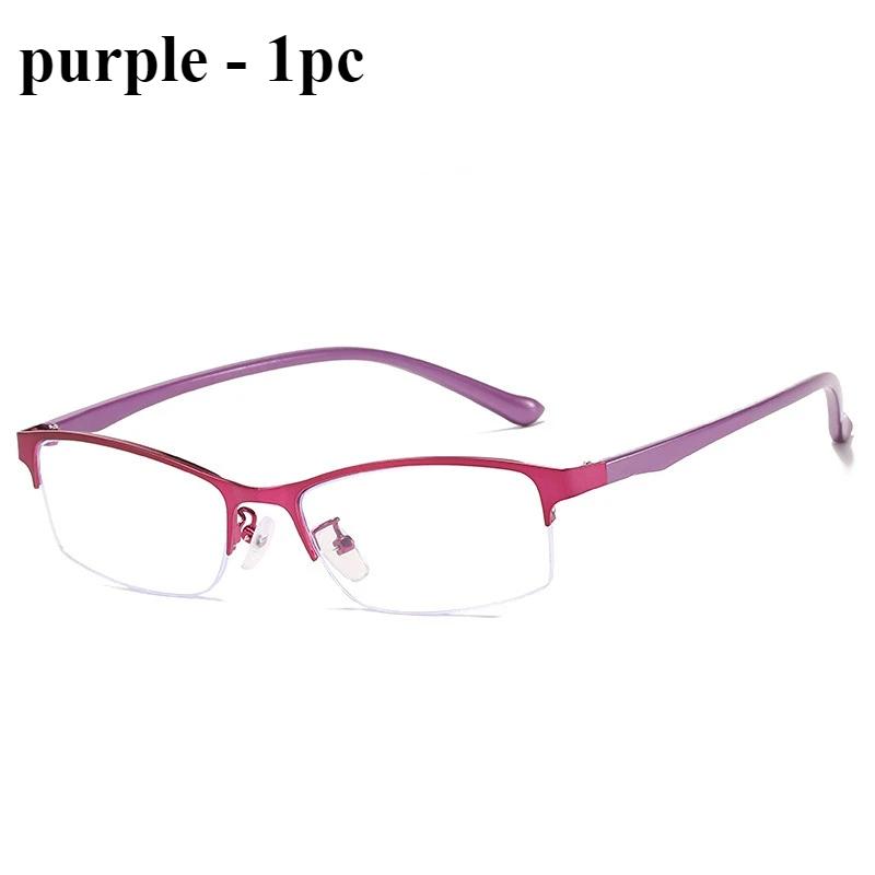 

2 шт. полуоправа очки для близорукости металлические компьютерные очки женские сверхлегкие квадратные очки для близорукости 0 ~ -6.0 -5.5