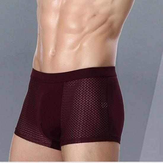 

Мужские бесшовные боксеры-брифы из ледяного шелка и сетки - Дышащие и прохладные для лета 3XL (140-160 jin)