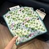 71Cm New Chinese Simulation Silk Square Scarf Soft and Skin-friendly Ink Flower Rhyme Printing Silk Scarf Neck Sunscreen Small Scarf