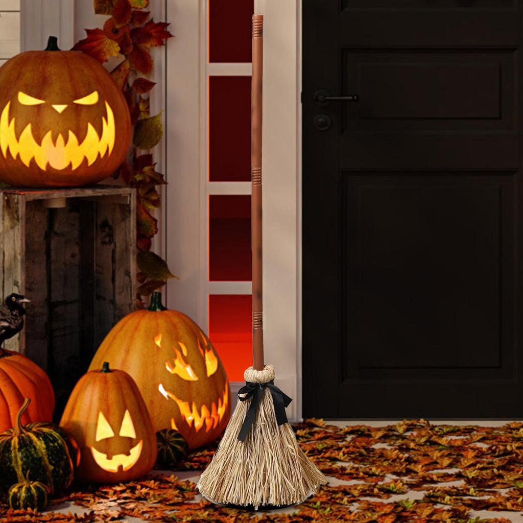 Halloween Witch Broom Plastic Floating Witch Broom Props CosplayBroomstick For Halloween Costume Party Supplies Home Decoration