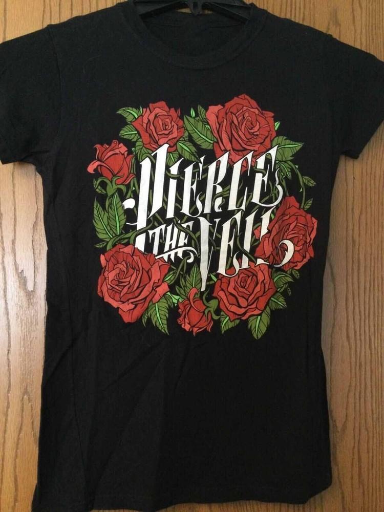 Pierce The Veil Band Rose Shirt Short Sleeve Black Unisex S-2345XL EM0393 Unisex T-Shirt XL