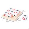 Tic TAC Toe Board Game Noughts and Crosses XO Chess Handmade Coffee Table for Kids