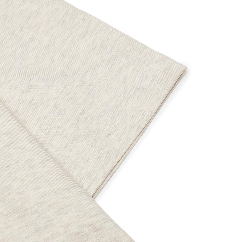 Fila Milano American Vintage Comfortable Knit Letter Short Sleeve T-Shirt Men Tops Light-Khaki Flower-Gray F11M515102FLK