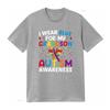 Autism Awareness Grandma Grandpa I Wear Blue For My Grandson T Shirt vintage Washed Soft Slightly streetwear Stylish homme