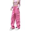 Dopamine color overalls women's spring and autumn new sweet cool wind hot girl loose high waist wide leg pants
