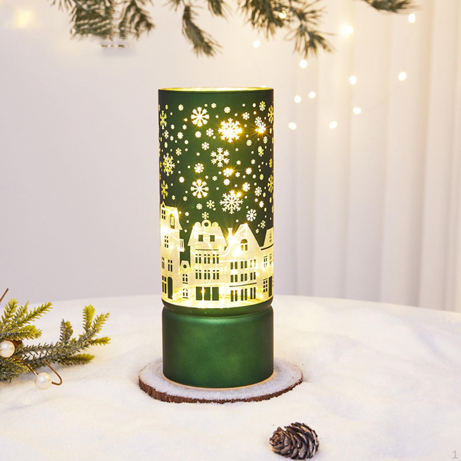 

Рождественская настольная лампа, стеклянный стол, креативная прикроватная витрина