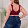 Women's Large Size Front Buckle Bra Vest Style Comfortable Bra